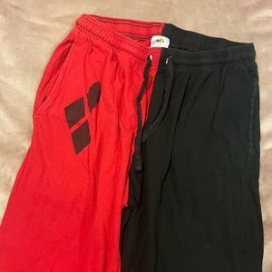 Harley Quinn Size medium black and red sweatpants